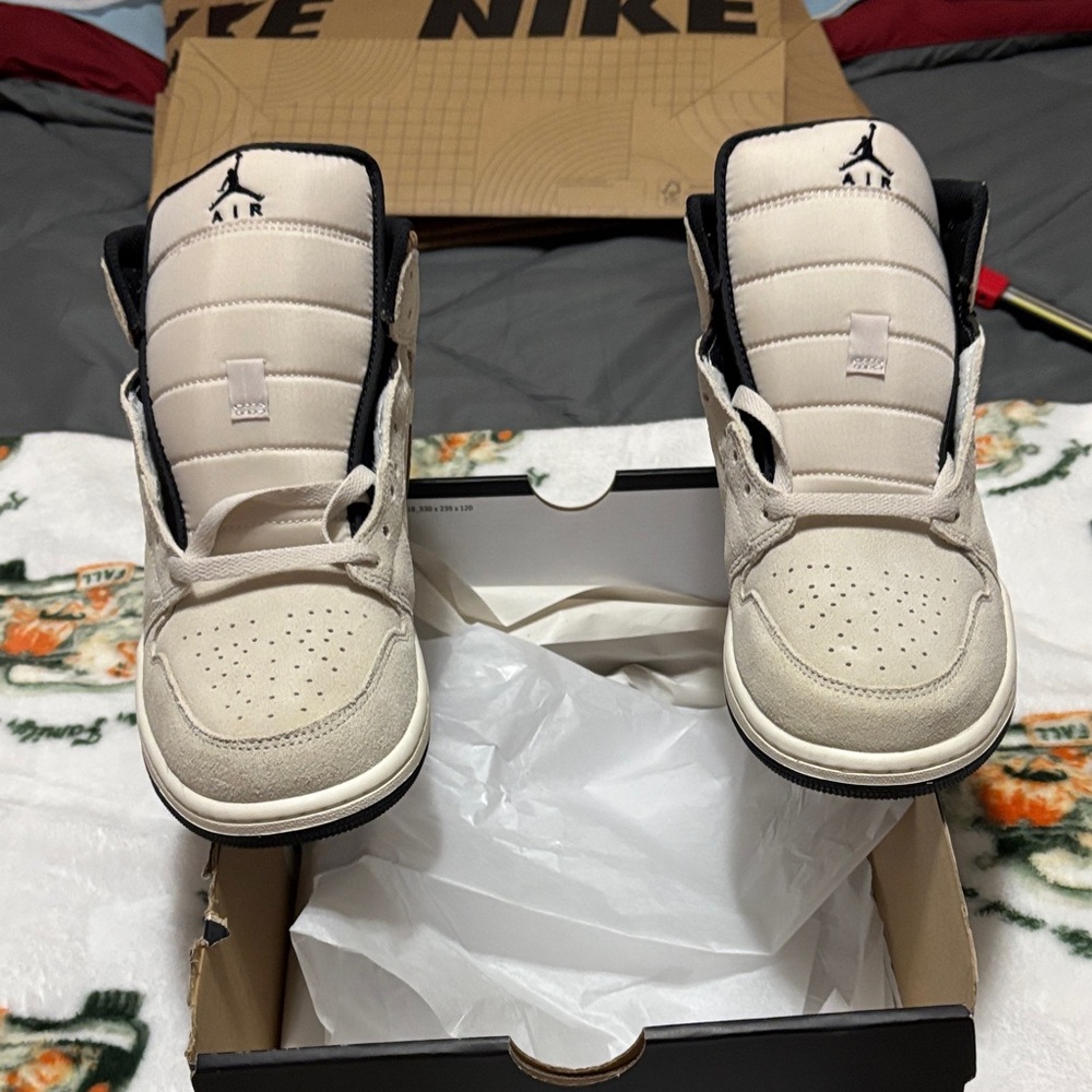 Jordan Athletic Shoes in Cream and Black
